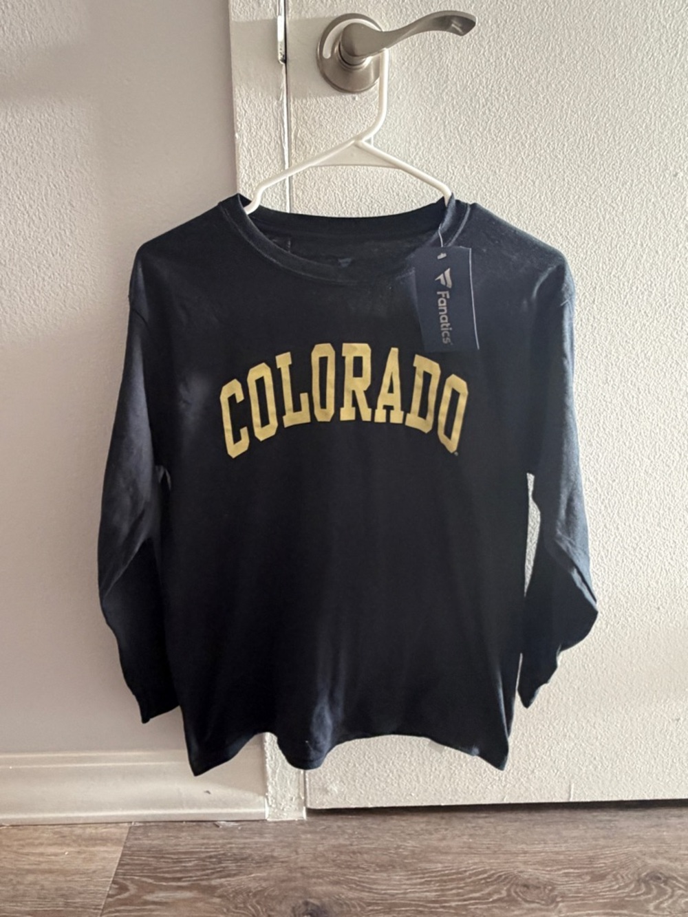 Fanatics Kids Black Long-Sleeve Shirt with Gold Colorado Print